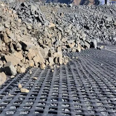 PVC recubierto de alta tensión 100-100kn/M Fibreglass Geogrid para la venta