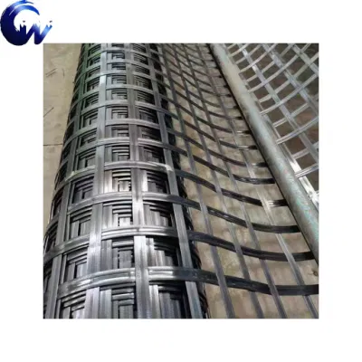 PET rejilla bidireccional 120-120 Fibra de vidrio Honeycomb rejilla/pavimentos de césped de hormigón/poliéster soldado Geogrid