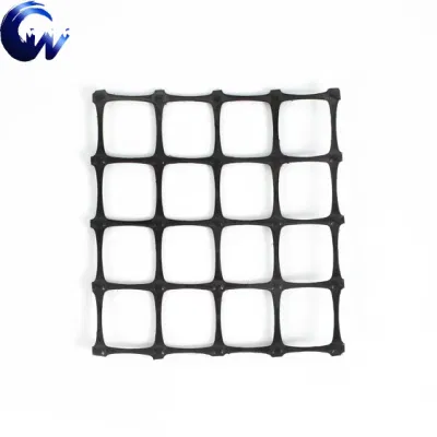 Polipropileno plástico PP Biaxial Strech plástico Geogrid para la construcción de carreteras