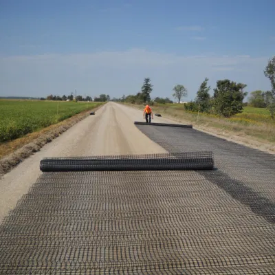 60*60mm agujero Biaxial Geogrid plástico Geogrid refuerzo para la pared de retención Precio de fábrica