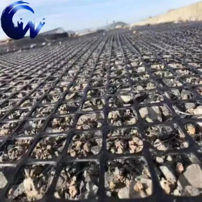 Polipropileno plástico PP Biaxial Strech plástico Geogrid para la construcción de carreteras