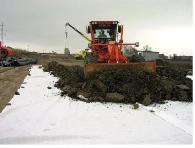 Filtración Geotextile tejida de drenaje de la separación de la estabilización del suelo