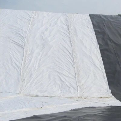 400g/M2 Blanco Negro Alta resistencia PP filamento sinuoso Geotextil no tejido Uso para el proyecto de túnel de vía férrea