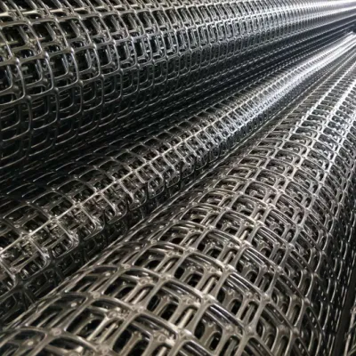 60*60mm agujero Biaxial Geogrid plástico Geogrid refuerzo para la pared de retención Precio de fábrica