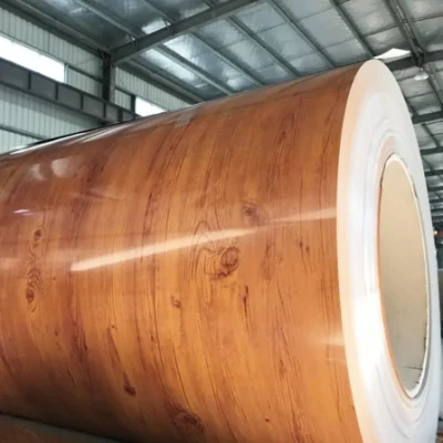 Proveedor chino de G550 granos de madera prepintados de Galvanizado Impreso PPGI Bobina de acero con bajo precio
