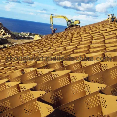 El control de erosión Geocell Polipropileno plástico HDPE Caballo Paddock Estabilizador de suelos de rejilla panal.