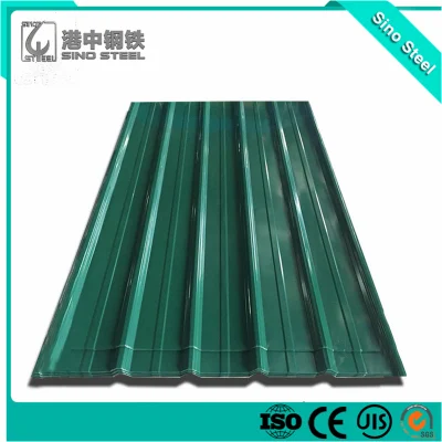 Hoja de revestimiento de chapa corrugada galvanizado PPGI Color RAL para construcción