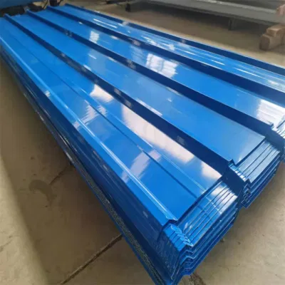 Chapa de techo de cartón corrugado PPGI Chapa de acero corrugado Hoja de techado Gi corrugado Galvanized Color Roofing Sheet