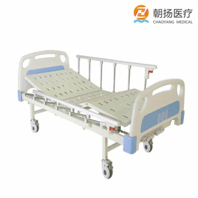 Dos camas de hospital para pacientes de clínica médica con manivela manual. Precio de la cama de hospital.