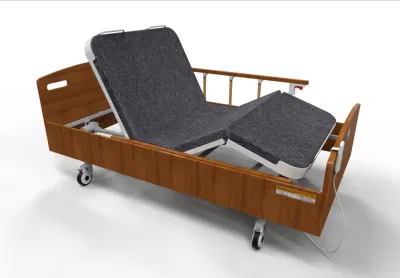 Multifunción cama de cuidados de atención domiciliaria eléctrica con 4 ruedas para pacientes encamados y el asilo de ancianos o de uso hospitalario
