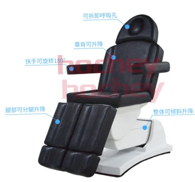 Hochey Medical Alta calidad 5 Motor eléctrico rotación ajustable tratamiento Salón de belleza cama de masaje cosmético