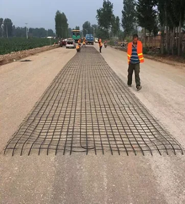 Alta resistencia Tenslie Biaxial compuesto de plástico de acero de soldadura de geomalla