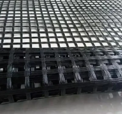 Venta en caliente Fibra de vidrio/poliéster PP/HDPE Geogrid biaxial