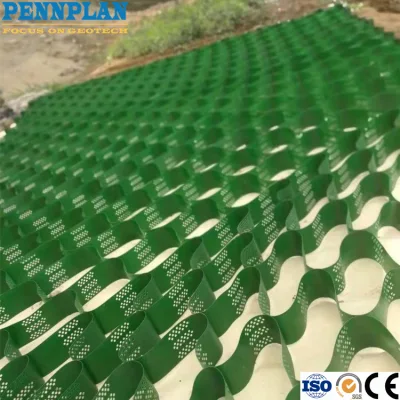 Alta calidad Fuerza HDPE sistema de confinamiento celular Geocell Control de erosión Para Construcción y Protección de pendiente celda hexagonal para Driway House Estacionamiento de la granja