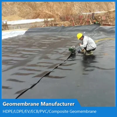 China HDPE/LDPE/PVC/EV/PE/ECB/Geomembrana compuesta Fabricante de Acuicultura/pescado/Camarones/Pond/Dam/vertedero/Minería/SAL/Tavillador/Resevroir