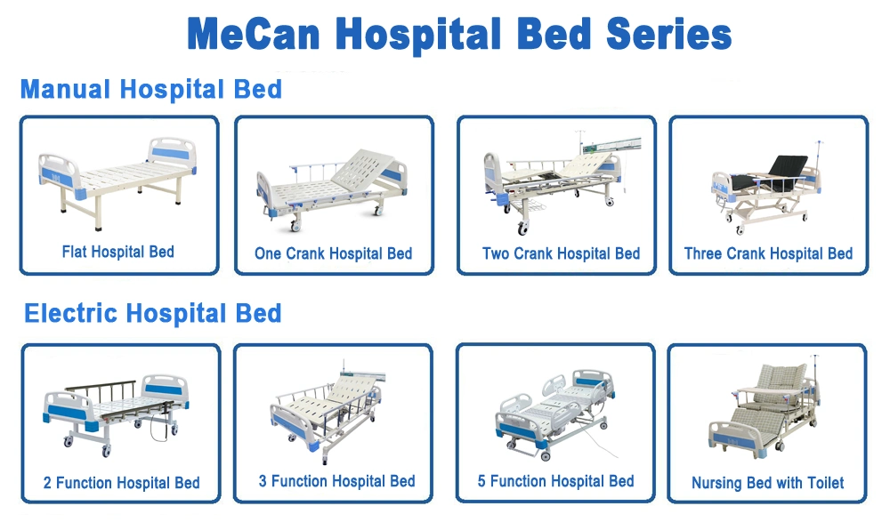 Factory Electric 3 Function Manufacturer Adjustable Medical Folding with Mattress Bed Hospital