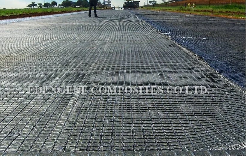 Asphalt Overlay Reinforcement Polyester Geogrid Geocomposite Coated Bitumen Geotextile
