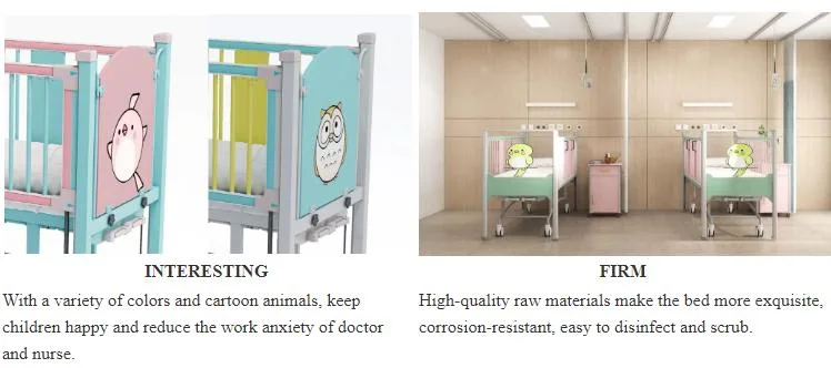 Beautiful Luxury Children Medical Two Manual Hospital Newborn Bed