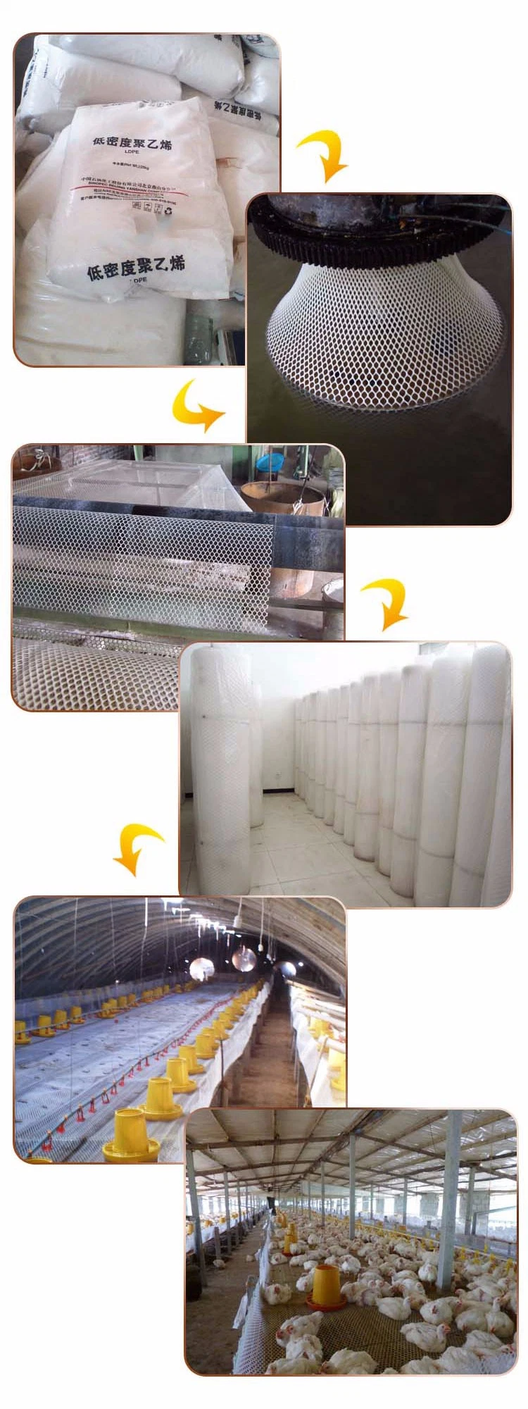 PP/HDPE +UV Plastic Bop Nets Stretched Bi-Oriented Mesh Bop Anti Mole Netting/PP Material Bird Net for Big Sale