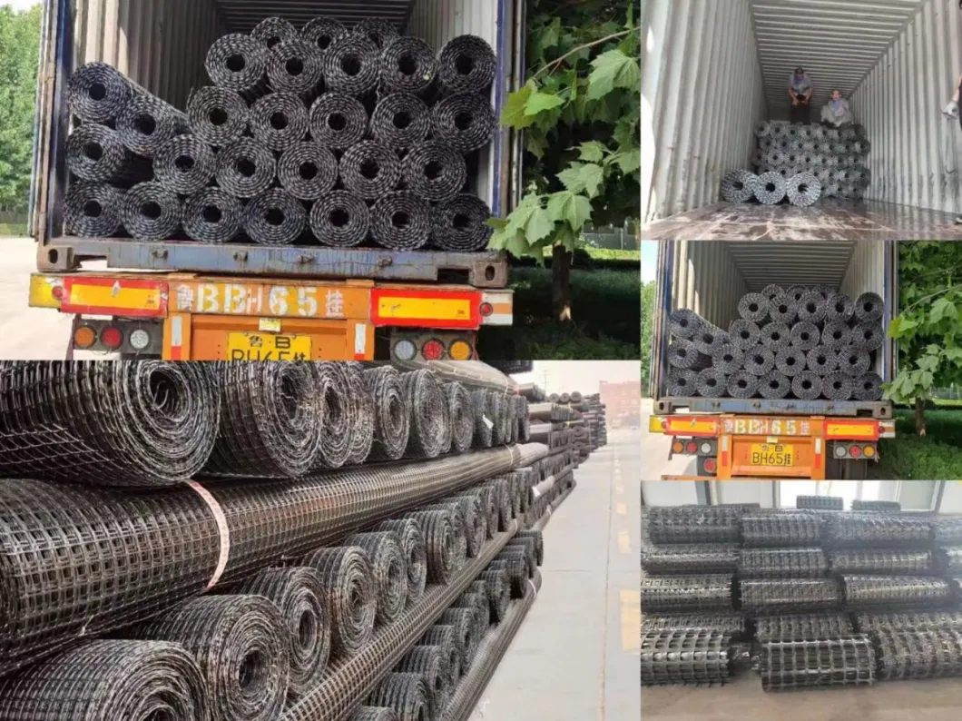 Composite Polypropylene Plastic Biaxial Geogrid for Pacing Road Construction