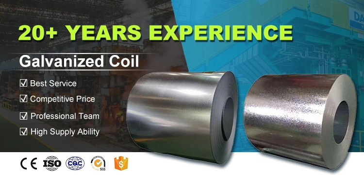 Fast Delivery 0.12-0.2 Thickness Coated Zinc Z30 Z40 Dx51d Quality Prime Hot Dipped Galvanized Steel Coil