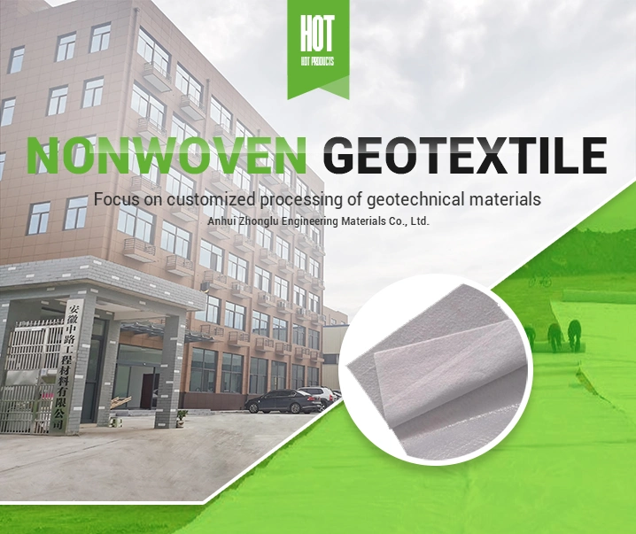 PP Geotextile Polyester Filament Mat Nonwoven Fabric White