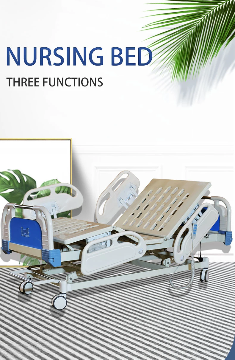 Portable Casters Single Function Foldable Metal Clinic Furniture Medical Nursing Patient Adjustable Manual Hospital Bed