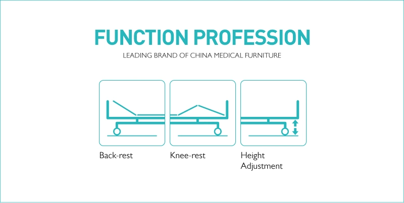 A6w Luxury Electric Hospital Sick Bed with 3 Functions