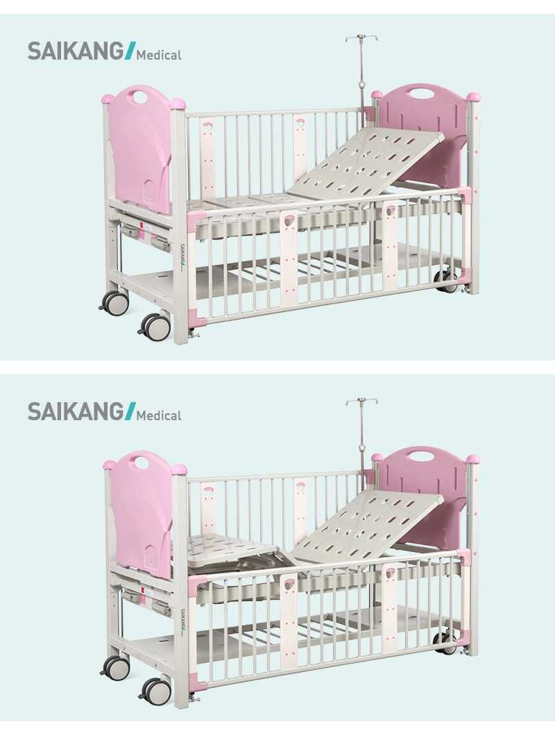 Cx2X Casters 2 Cranks 2 Function Newborn Medical Crib Adjustable Manual Nursing Babies Pediatric Bed Children Hospital Bed