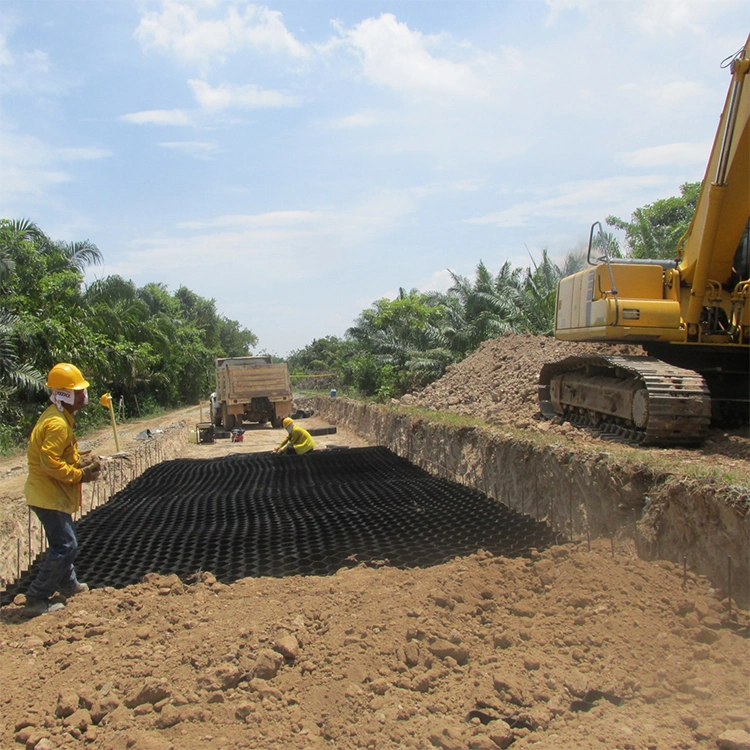 Interconnected Honeycomb-Like Network 3D HDPE Geocells for Erosion Control of Slopes