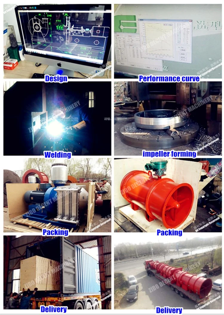 Customized Fan Air Blower Mine Tunnel Mining Ventilation with ISO Fbcdz