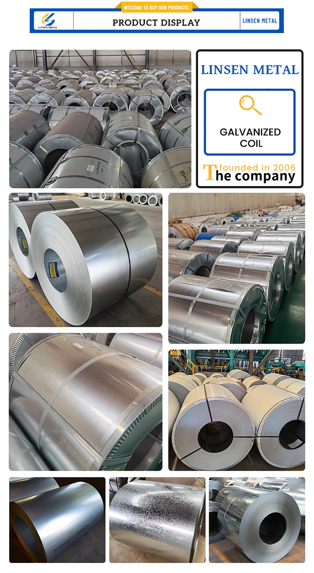 China Factory ASTM A36 Gi Coil Dx51d Z275 Hot Dipped Galvanized Steel Coil for Roofing Sheet