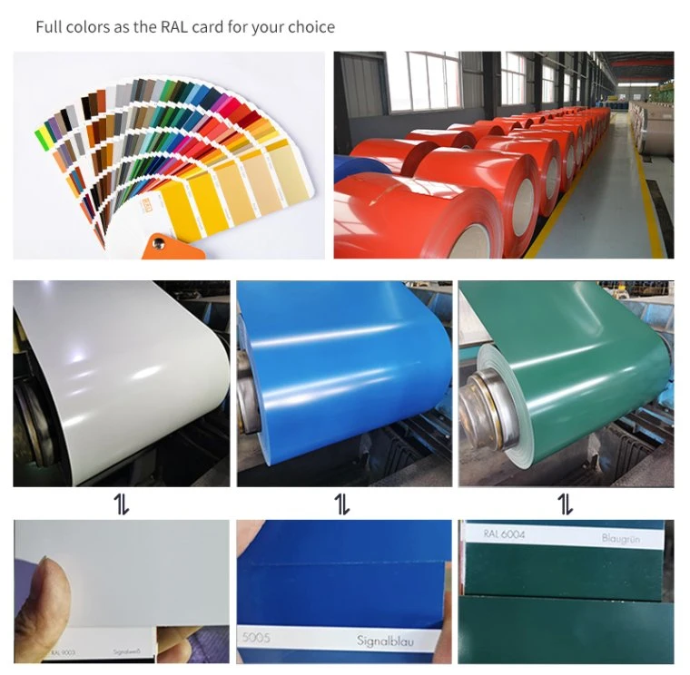 Dx51d DC01 SPCC SGCC Cold Rolled PPGL PPGI Gi Gl Hot Dipped Galvanized Galvalume Zinc Aluminum PVDF PE Color Coated Prepainted Metal Roofing Steel Sheet Coil