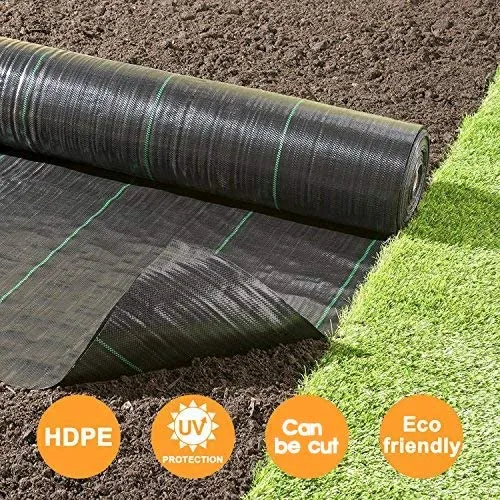Woven Weed Control Barrier Fabric Heavy Duty Ground Cover, Landscape Ground Cover Geotextiles 4 Pack 3&prime; X 50&prime;
