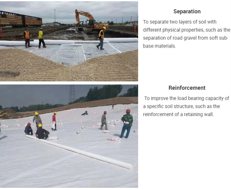 Universal Material Woven Geotextile for Road Construction Base Reinforcement Separation of Structural Layers Geotextiles Geo Textile 100GSM 300GSM 500GSM