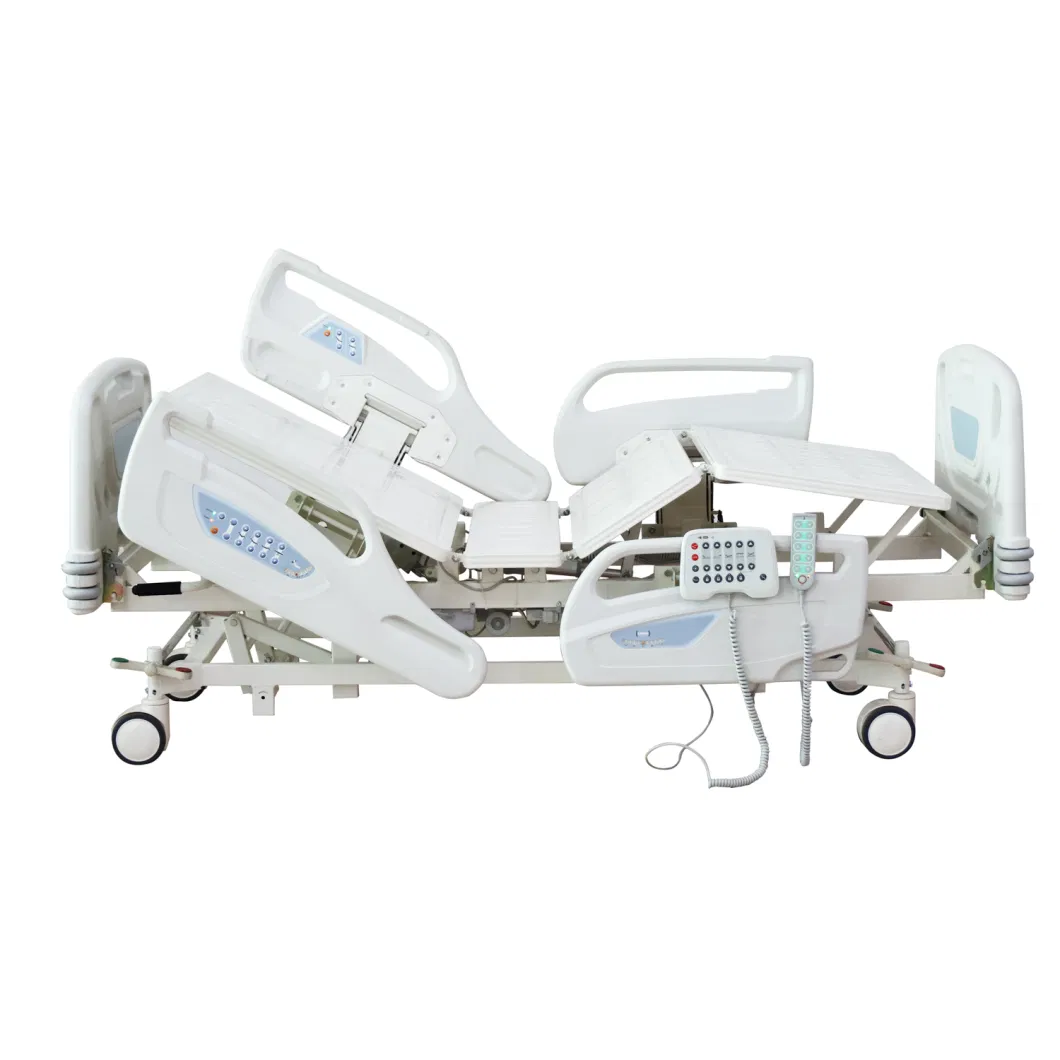 5-Function Electric Nursing Care Equipment Medical Furniture Clinic ICU Patient Hospital Bed