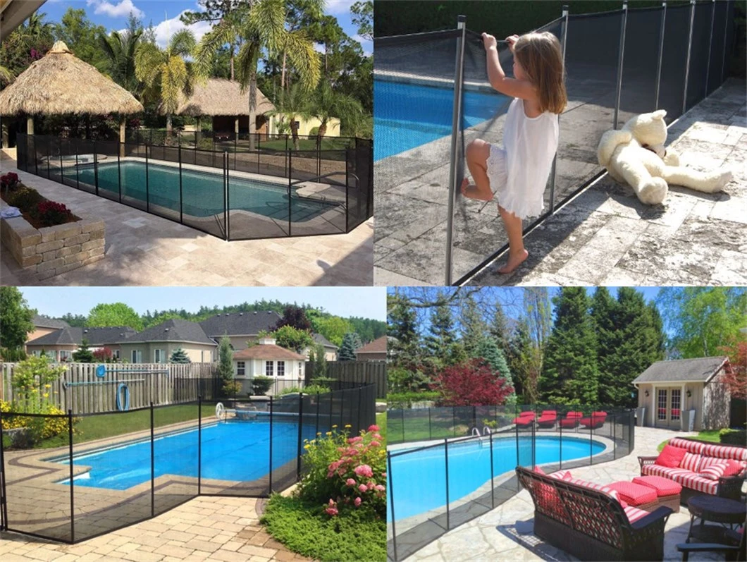 Portable Folding DIY Safety Fence Aluminum Pole Temporary Removable Plastic PVC Mesh Swimming Pool Fence