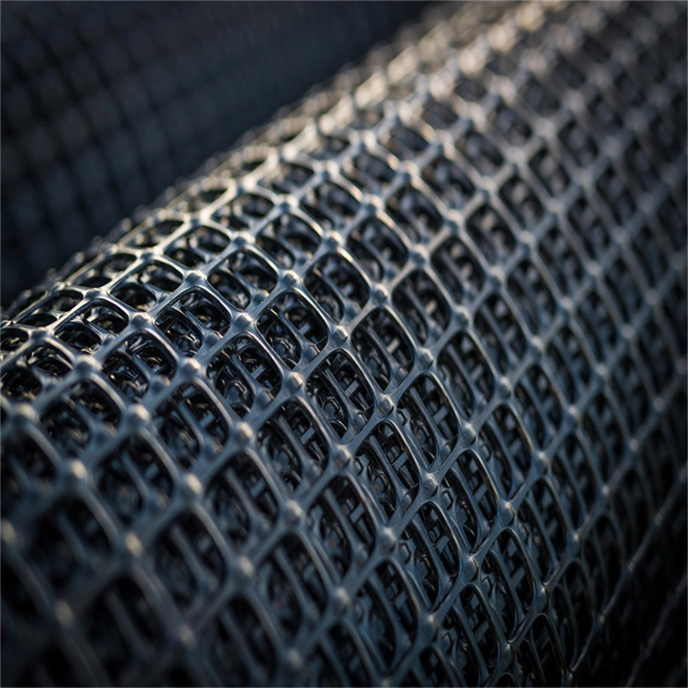 High Intensity Biaxial Fiber Geogrid Mesh for Road Construction