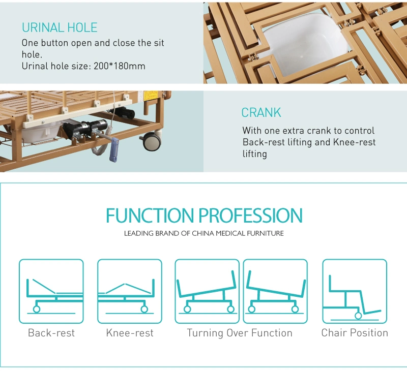 Sk-D07-1 Large Hospital 5-Function ICU Electric Medical Bed for Day Care