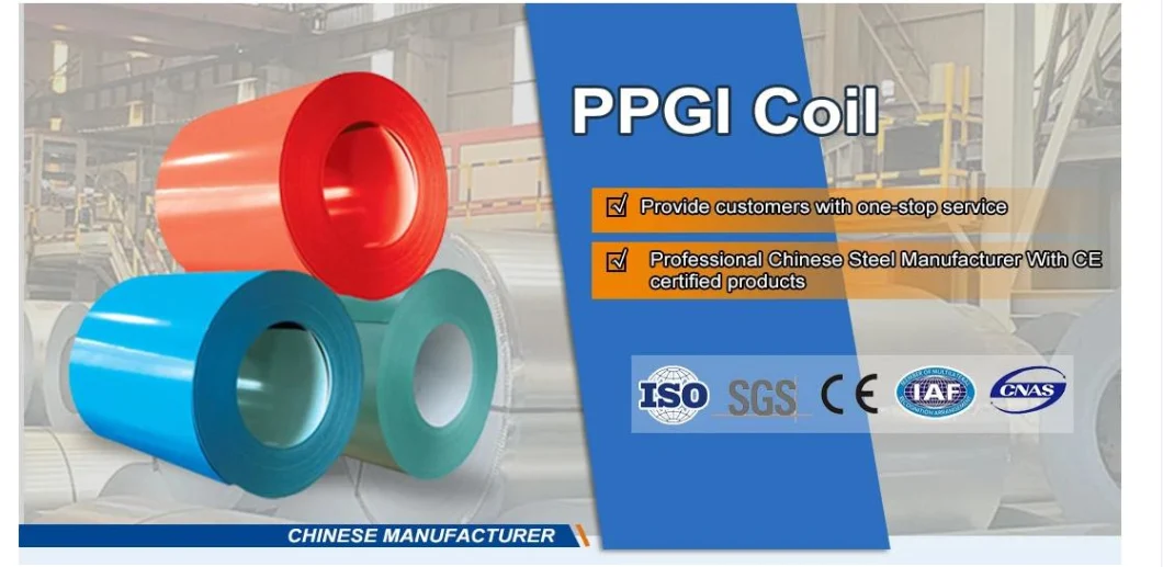 Manufacturer 2mm PPGI PPGL Color Coated Steel Coil Prepainted Galvanized Steel Coil PPGI for Building