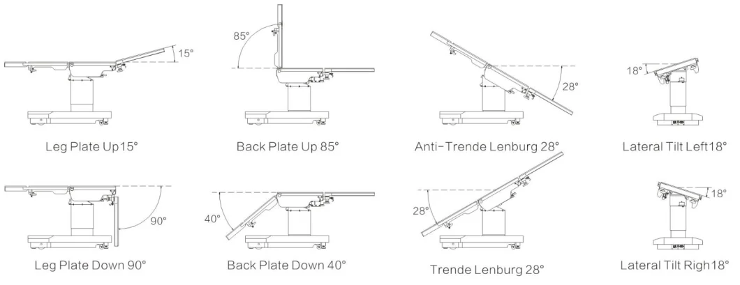 High Quality Hospital Medical Electric Hydraulic Surgical Operating Table Operation Factory