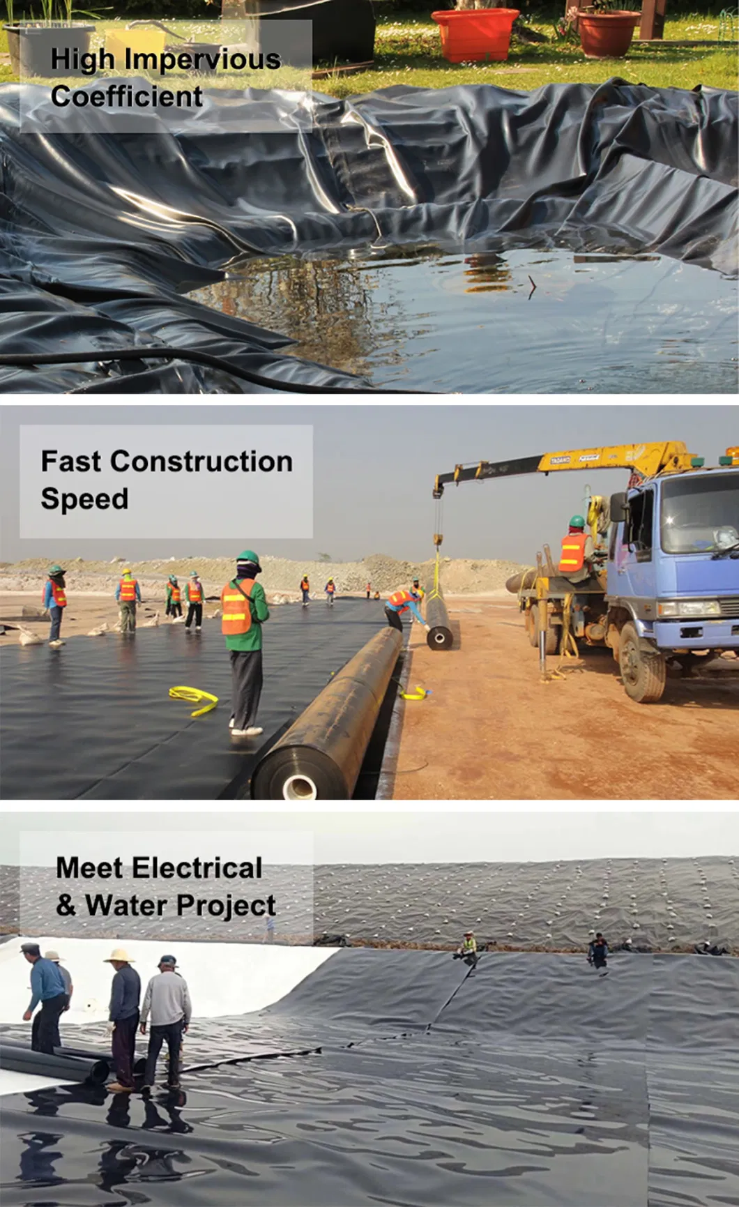 Geosynthetic Clay Liner / HDPE Geomembrane Pond Liner