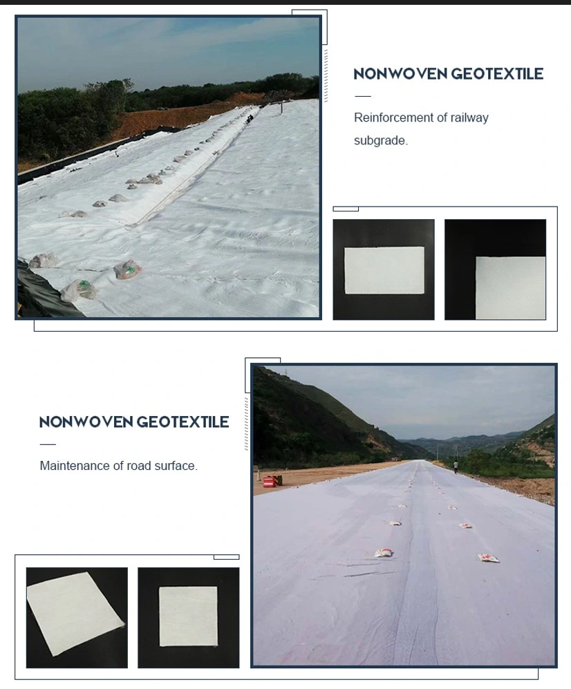 PP Road Stabilization Fabric 8 Oz 10 Oz Non Woven Geotextile Woven Geotextile Fabric Factory Price