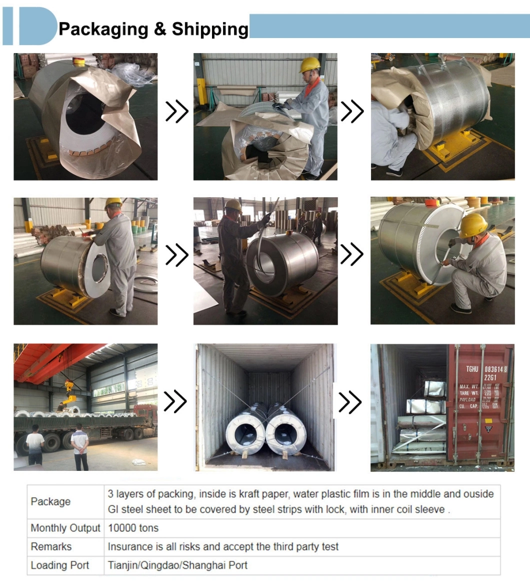 Gi/Gl/Dx51d/Dx52D Hot Dipped Small/Large/Zero/Regular Spangle Galvanized Steel Coil