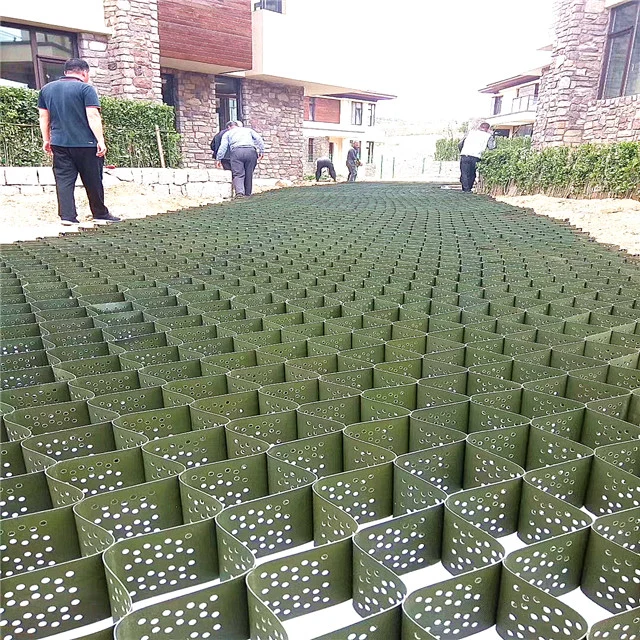 200mm Reinforcement Geocell Slope Erosion for Retaining Wall/Gravel Grid Driveway Paver/Slope Protection /High Black Green Grid Geocell