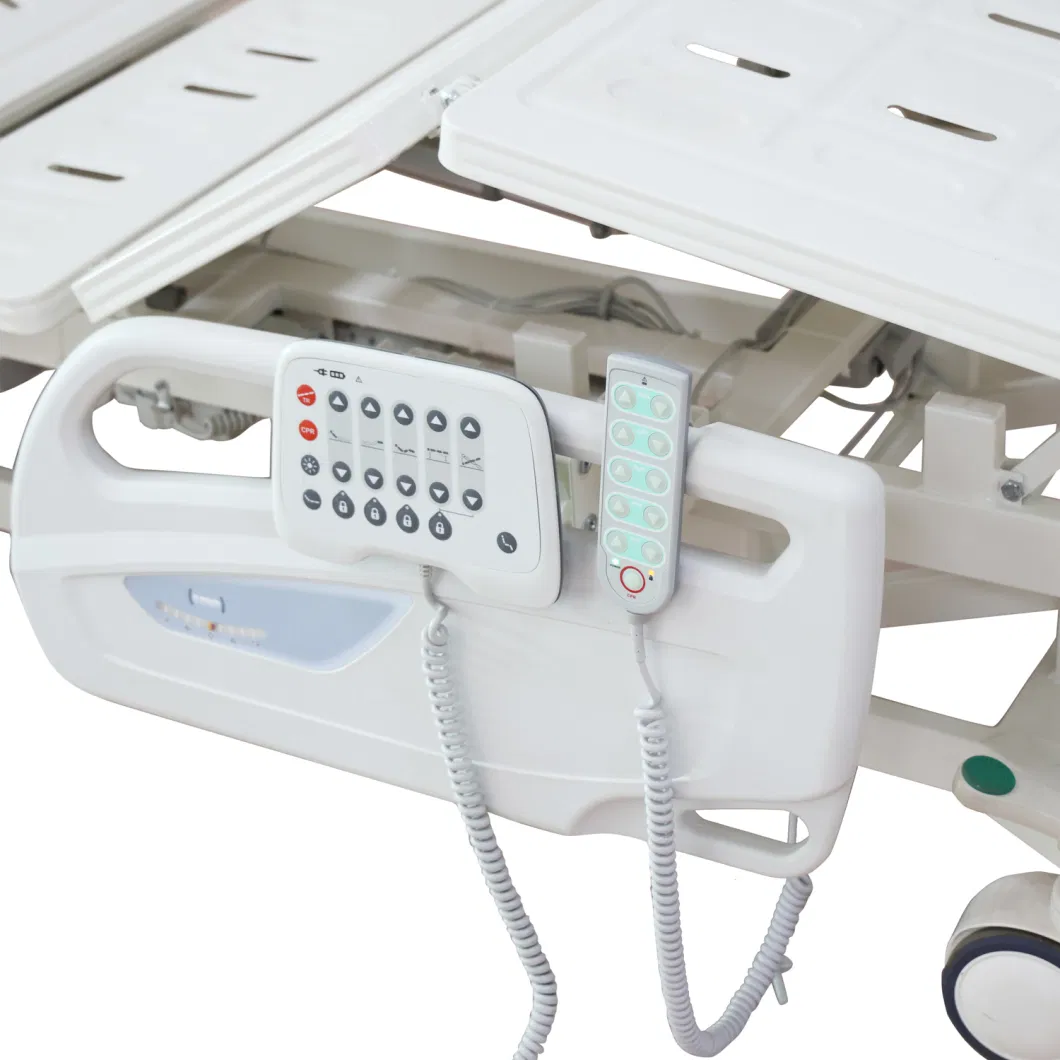 5-Function Electric Nursing Care Equipment Medical Furniture Clinic ICU Patient Hospital Bed