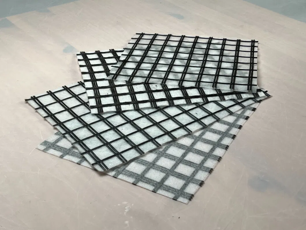 Compsoite Pet Geogrid with Geotextile Geocomposites for Asphalt Layers