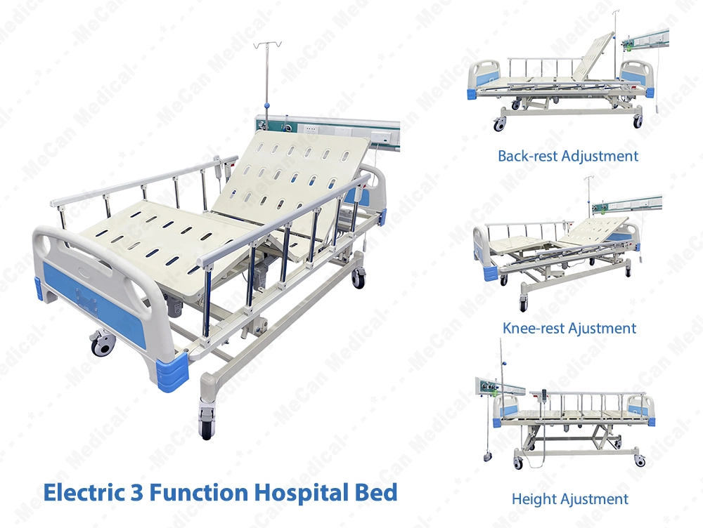 Factory Electric 3 Function Manufacturer Adjustable Medical Folding with Mattress Bed Hospital