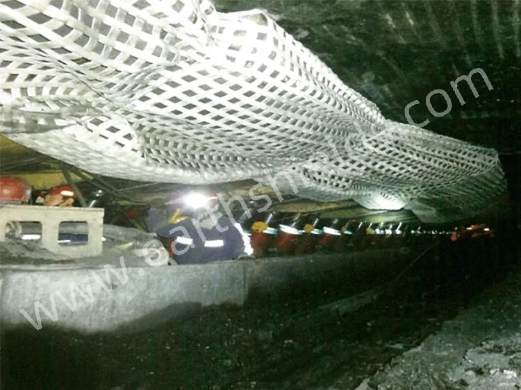 800kn Polyester Mining Geogrid Faked Top Network Used Underground Coal Mine