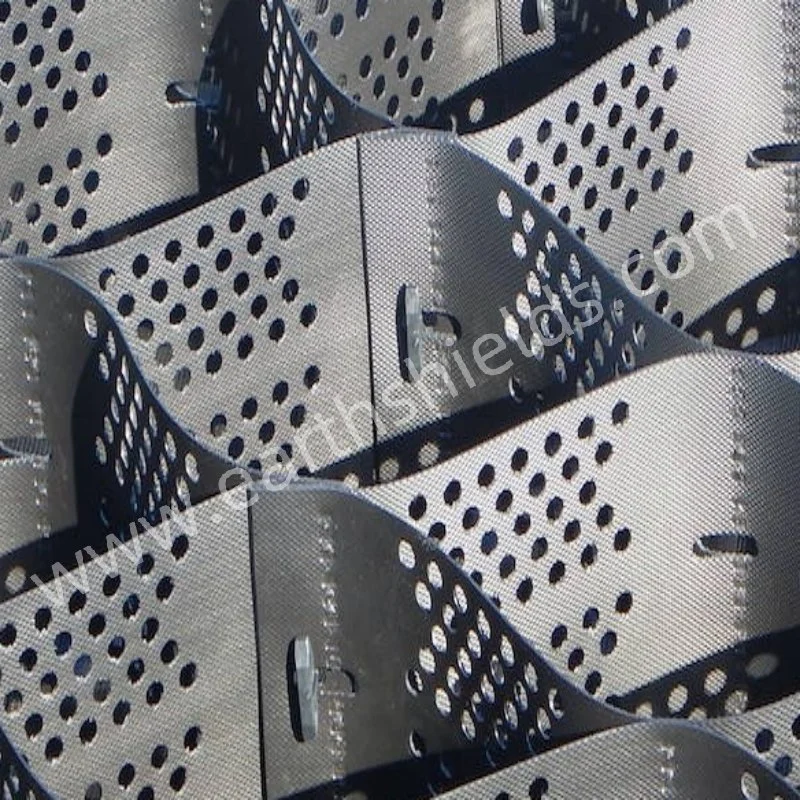 China Factory Textured and Perforated HDPE Plastic Geocell Manufacturer for Road Construction